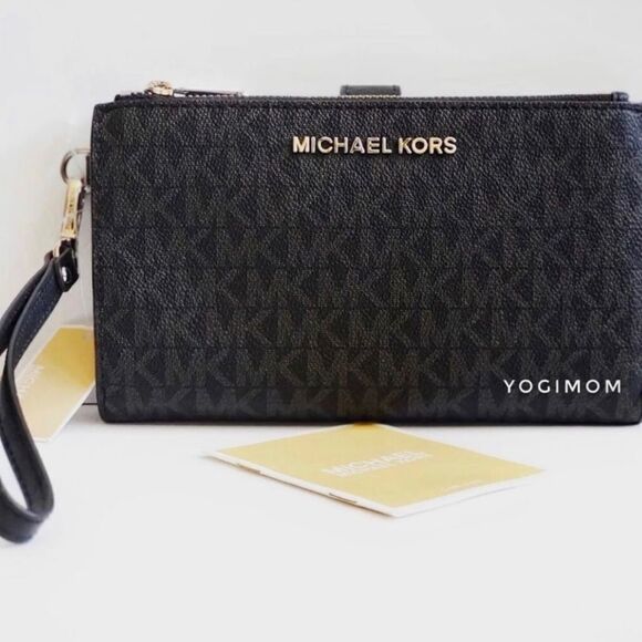 Michael Kors Double Zip Phone Wallet Wristlet - Picture 1 of 12